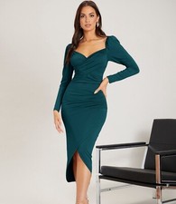 bodycon formal evening dress size 6 - Teal Blue