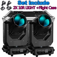 GdjRttk 2Pcs 280W 10R Beam Moving Head Light w/Flightcase RGBW Gobo Spot Stage