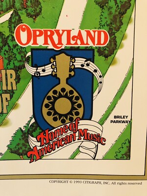 コレクション Opryland Souvenir Map 20th Anniversary 1991 20th ANNIVERSARY Opryland USA Vintage Theme Park