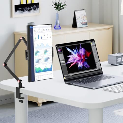 Tablet Stand Holder for ipad,Portable Monitor Stand Holder Black - Picture 5 of 8