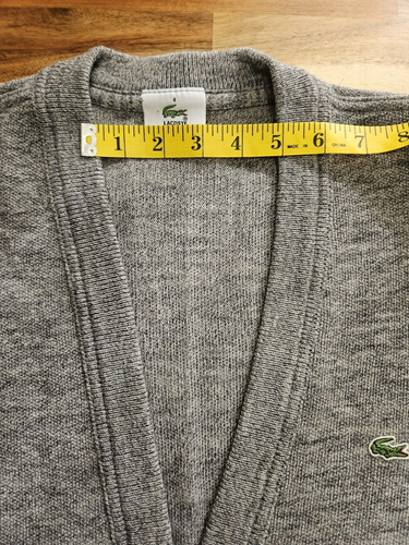 Lacoste Pullover Herren Gr. 4 oder M grau College Prepy Alligator Cardigan Wolldesign - Bild 12 von 16