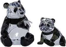 Cristallo Swarovski Mamma Panda e Cucciolo 900918 annual edition 2008 scs Pandas