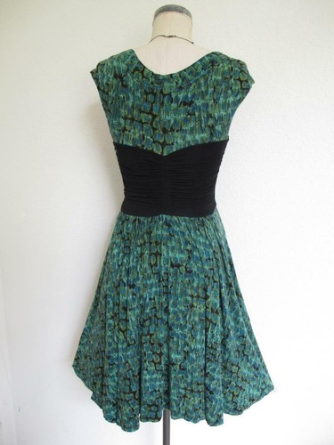 Anthropologie Plenty by Tracy Reese Braque Bustier Bodice Dress P XS Green Black - 第 10/11 張圖片