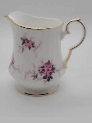 Princess House Hammersley Fine Bone China Pink Roses Creamer  MINT
