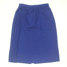 Vintage 100% Wool Skirt Women's Size 12 Royal Made in USA Long Lined