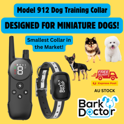 Bark Doctor 912 Mini X-Small Remote Dog Training Collar Sound+Vibration+Shock