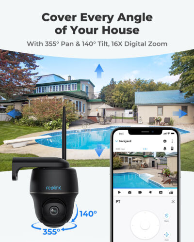 Reolink 5MP Wi-Fi PT Surveillance Camera Outdoor Battery Argus PT with Solar Panel - Picture 8 of 17