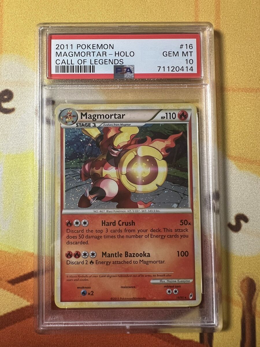 Pokemon Magmortar 16/95 Call of Legends Holo Rare PSA 10 Gem Pokemon Magmortar 16/95 Call of Legends Holo Rare PSA 10 Gem
