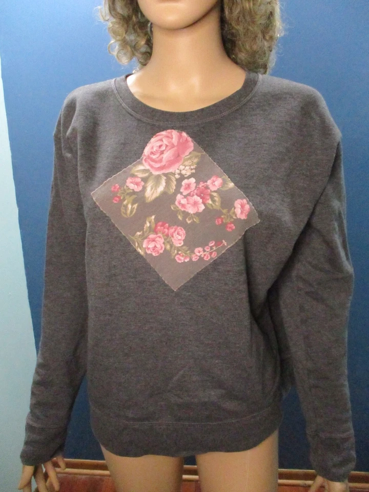 L серый бриллиант роза нашивка вязаная рубашка для сна от HANES - Изображение 4 из 4