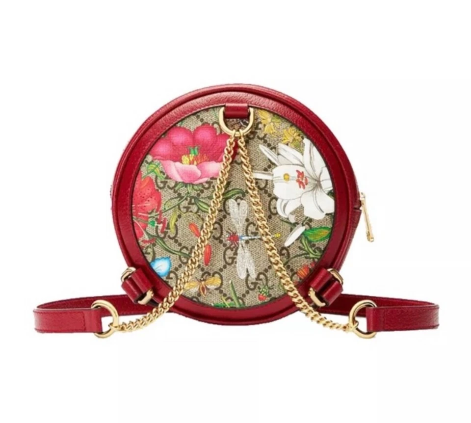 Mini mochila Gucci Ophidia GG Supreme de lona y cuero auténtica ligeramente usada Foto 2 de 4