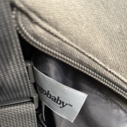 Gray striped Ergo Baby Diaper Bag Backpack infant bottle storage - Picture 21 of 22