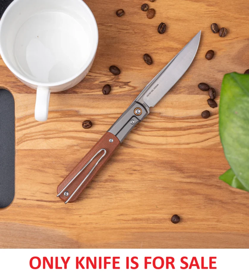 Real Steel Barlow Folding Knife 3.25" S35VN Steel Blade Titanium/Micarta Handle - Image 2 of 4