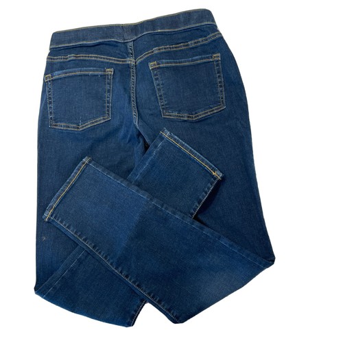 Girls Cat & Jack Denim Jegging Sz 18 Dark Vintage Blue Jeans Stretch Distressed - Picture 8 of 10
