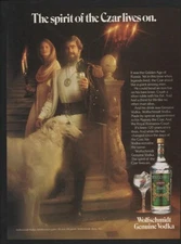1978 WOLFSCHMIDT Genuine Vodka - CZAR - RUSSIAN WOLFHOUND DOG -  VINTAGE AD
