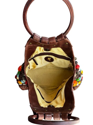 Bolso de Mano Cole Haan Serie G Cuentas Bogo Hobo Piedras de Colores Trenzado Anudado - Imagen 6 de 19
