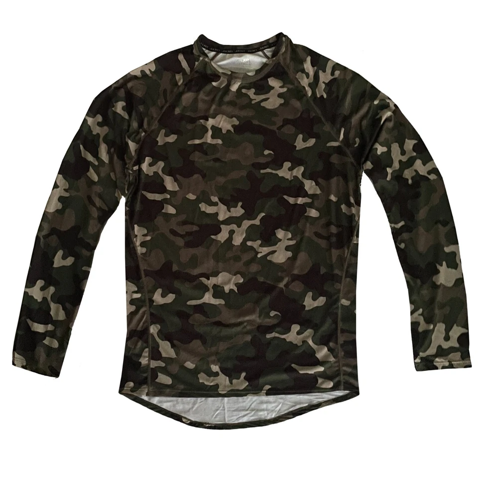 Nueva capa base deportiva de microfibra para hombre Jockey Performance Crew, verde camuflaje talla XXL Foto 2 de 3