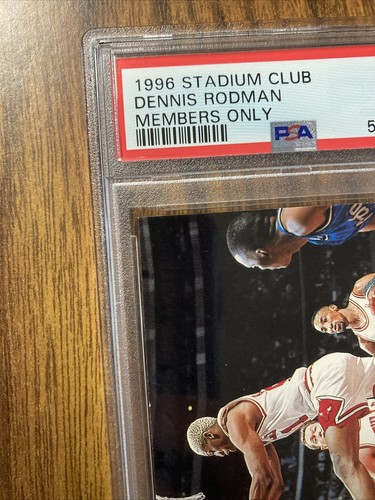 DENNIS RODMAN 1996 STADIUM CLUB MEMBER'S ONLY card PSA MINT 9 chicago bulls #130 - Picture 3 of 12
