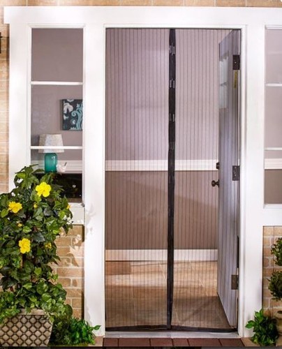 Instant Decorative Screen Doors Metal Mesh w/ Magnetic Snap Closure Easy Install - Picture 5 of 6