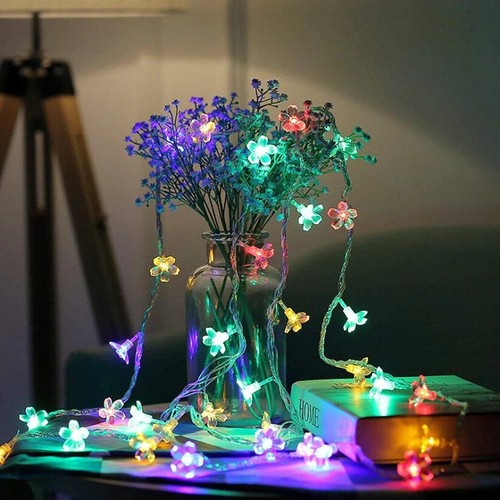 Decorate your Christmas tree with silicone Blooming Flower Fairy String Lights - Picture 2 of 6