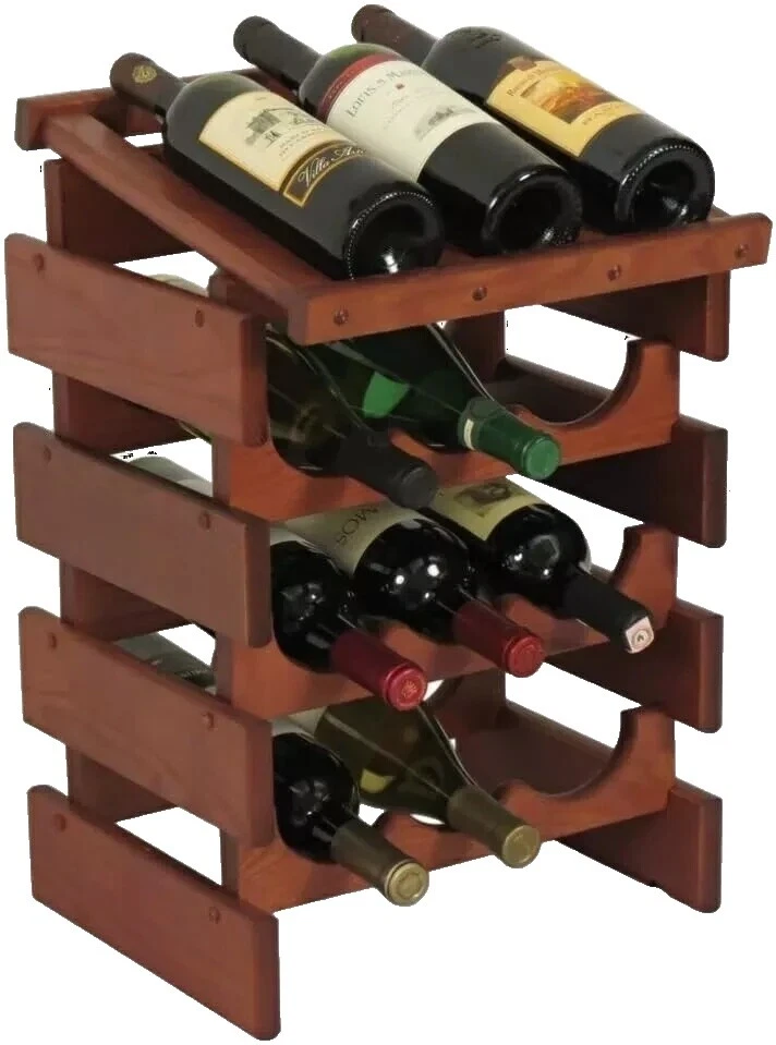 Oak Countertop Wine Racks & Bottle Holders