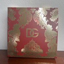 Dolce & Gabbana EMPTY GIFT BOX ONLY Gold & Red Gift Box 9-3/8”x9-3/8”x2-3/8”