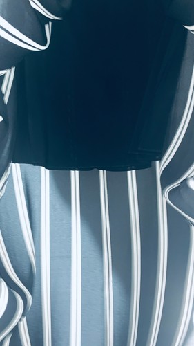 Rag & Bone 8 Black Gabel Maxi Skirt White Stripe Mini Under Skirt Silky $325 - Picture 6 of 7
