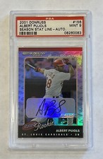2001 Donruss Season Stat Line Auto #156 Albert Pujols RC PSA 9 Mint Low Pop
