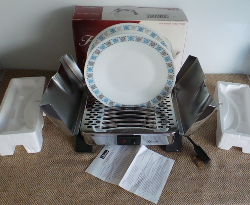 Hostess Chrome Electric Plate Warmer PW12C Boxed "Excellent for entertaining"