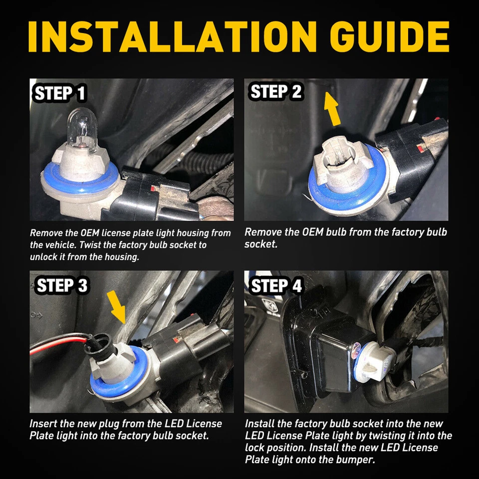 For 2003-2018 Dodge Ram 1500 2500 3500 SMOKED LEN LED Rear License Plate Lights - Image 3 of 4