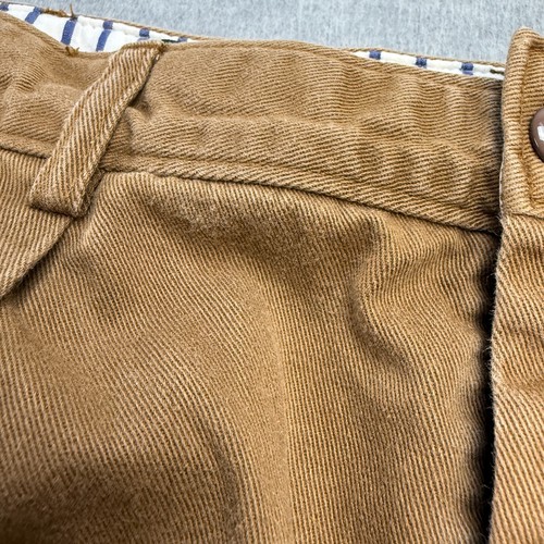 VTG J Crew Pants Men 33 (30x27) Brown Twill Chino Pleat Trouser Oarsman USA Made - Picture 11 of 16