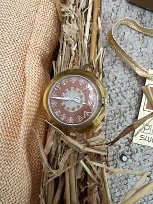 Rare Swatch watch 1994 POP PWZ108 Leaf complete as original New 