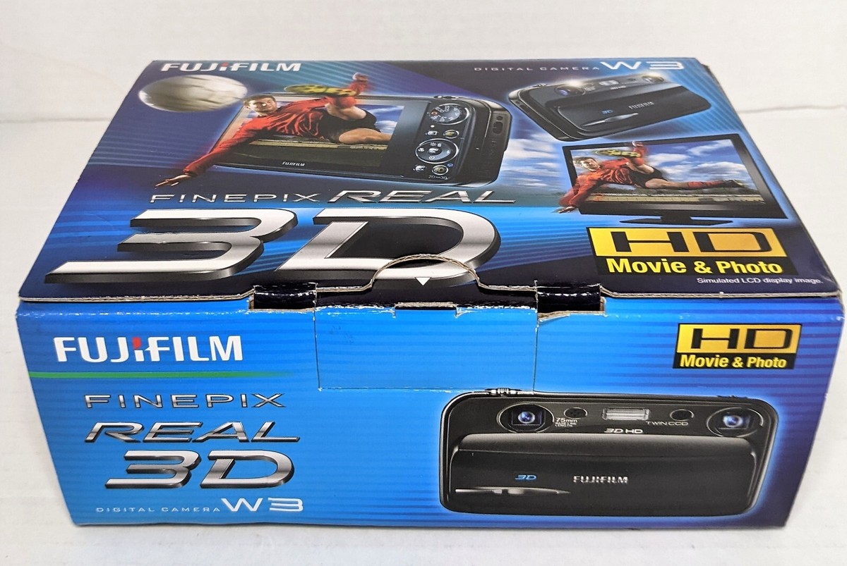 Fujifilm FinePix REAL 3D W3 10.0MP Digital Camera - Black Fujifilm FinePix REAL 3D W3 10.0MP Digital Camera - Black