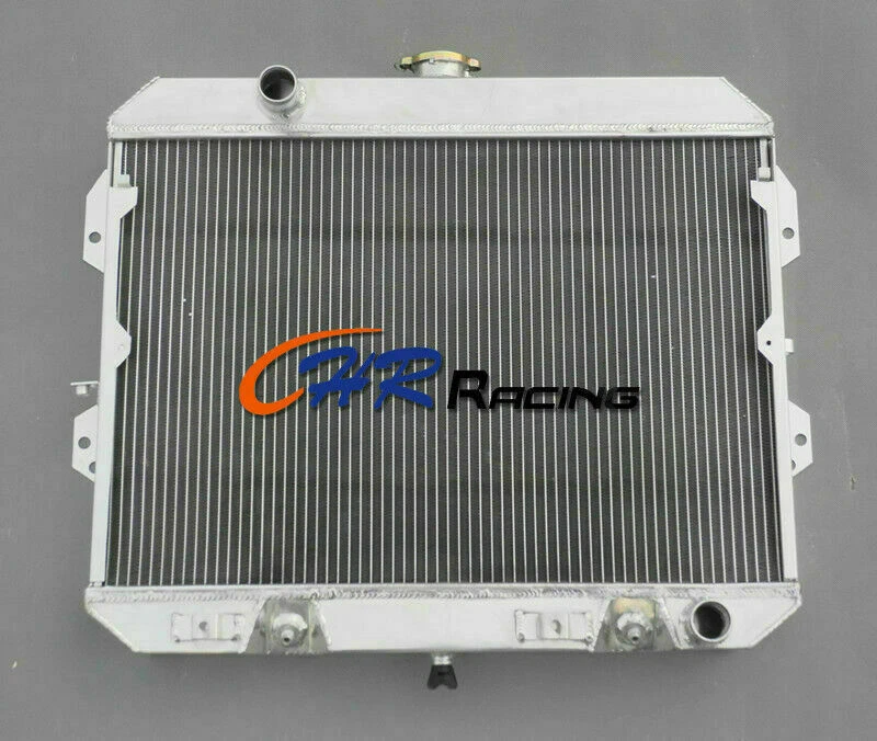Radiador de aluminio de 3 filas + ventiladores para Nissan Datsun 280ZX 2,8 L 1981 1982 1983 l6 Foto 4 de 4