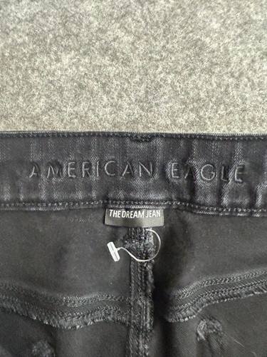 American Eagle Outfitters Pants Women's Size 16 Regular Black Ripped Jeans - Picture 5 of 9
