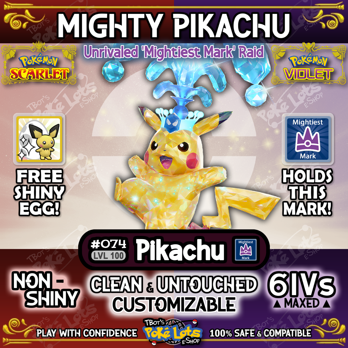 🌎 Mighty Surfing Pikachu 🥇 Raid Event Mystery Gift🥇 Pokemon