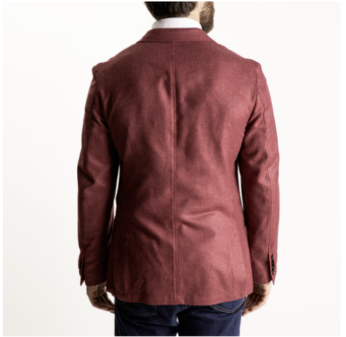 Giacca cappotto sportivo uomo Thom Hudson misto seta e lana italiana taglia 44R rosso nuovo con etichetta - Foto 5 di 13