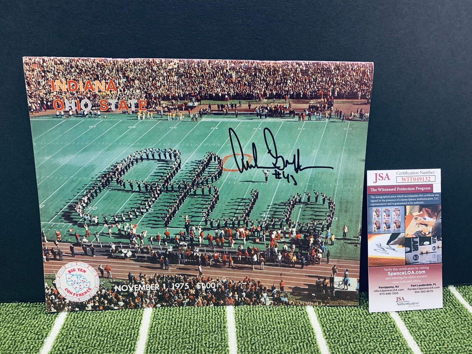 Archie Griffin Autographed Signed Ohio State Buckeyes OHIO STATE INDIANA PROGRAM NOV 1 1975 JSA HEISMAN 32 