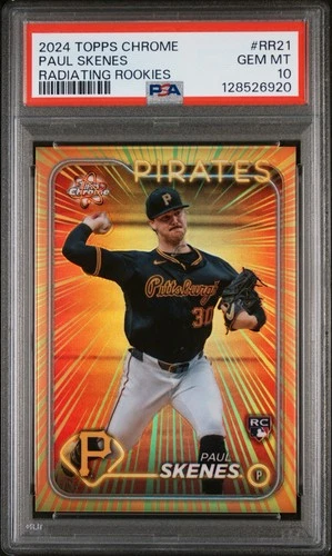 2024 Topps Chrome PAUL SKENES RADIATING ROOKIES #RR21 PSA 10 RC SP PIRATES