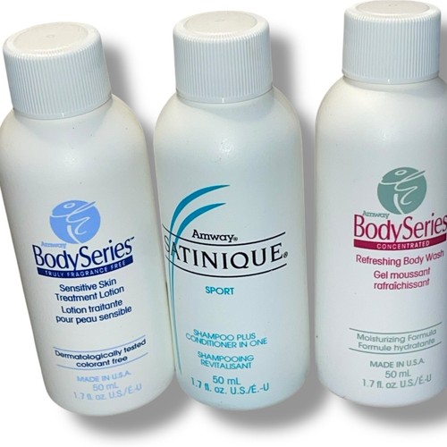 Amway Personal Care Travel Trial Shampoo Lotion Body Wash Satinique Body Series - Picture 7 of 12