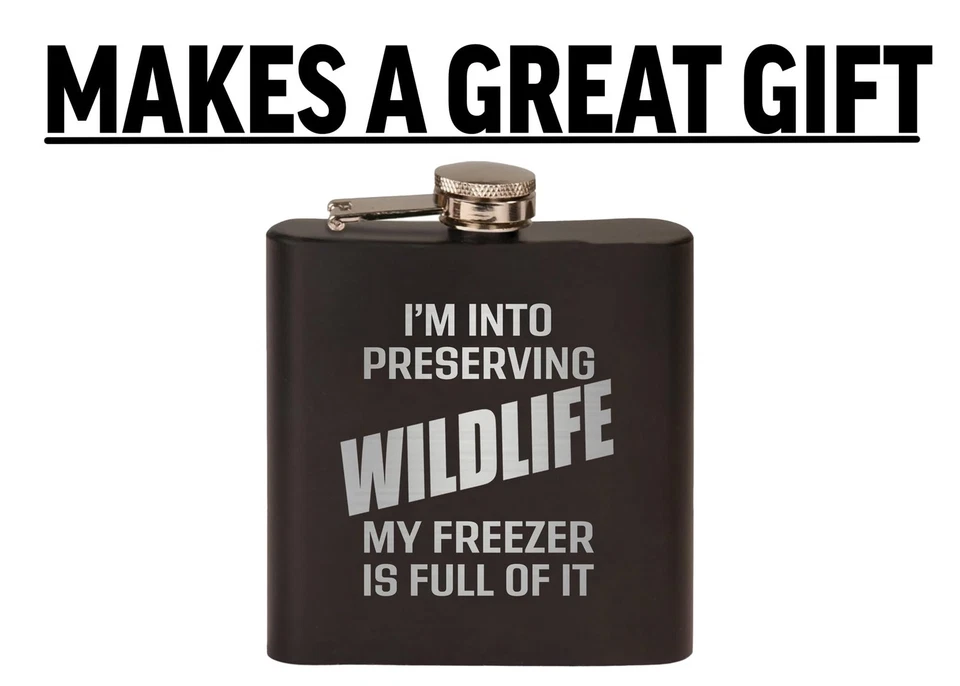 Rogue River Tactical Funny Hunting Flask Stainless Steel Hip Flask Premium Ma... - Image 4 of 4