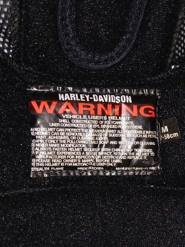 Harley Davidson Stealth Flame Modular "Flip Up" Helmet DOT Approved - 第 12/14 張圖片