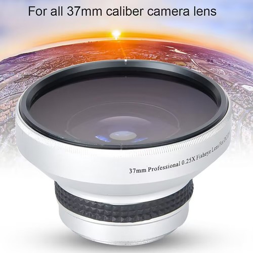 37mm Silver Additional Lens 0.25X Super Fisheye For 37mm Caliber Camera Lens - Picture 8 of 10