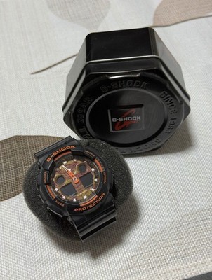 Casio G-Schock GA 100-BR Schwarz/Orange - Sehr Guter Zustand