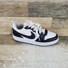 Nike Court Borough Low Recraft Youth Shoes Sz 4 4Y Black White Lace Up read