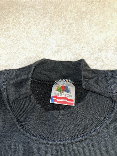 Vintage German Pride USA Fruit Of The Loom Black Sweatshirt XL Mens - Picture 4 of 5