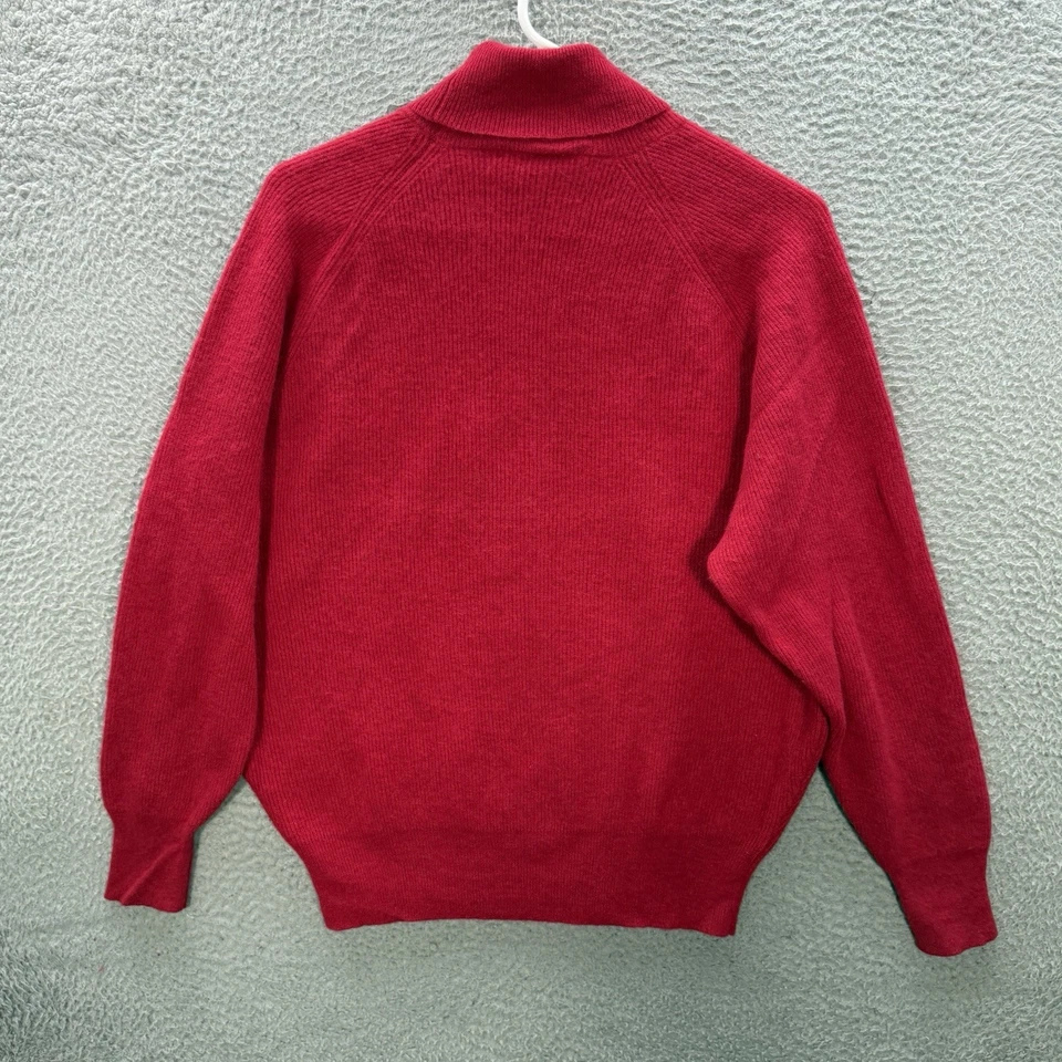 Suéter De Colección The Limited Para Mujer Medio Rojo Tejido Corderos Lana Conejo Mezcla de Pelo Foto 2 de 4