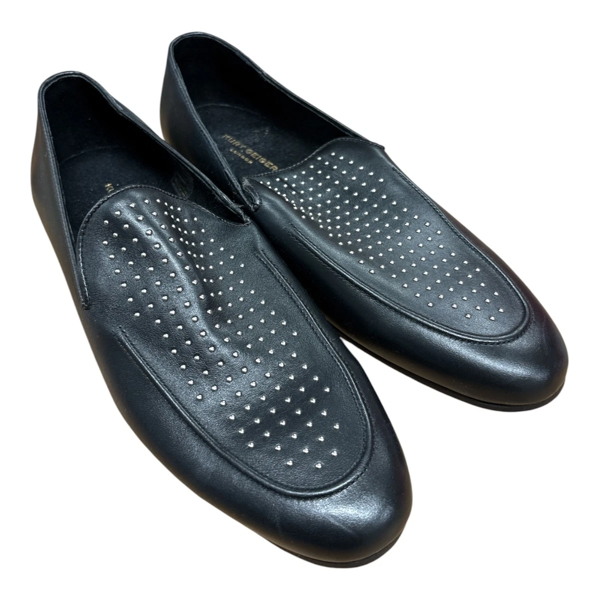 Oliver Mason Sz 10 Black Studded Loafers Mens Dress‎ Shoes Rhinestone Style mens studded loafers products for sale | eBay UK main image 2