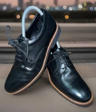 Steve Madden Sadio Men’s Black Oxford Style Dress Black Leather Shoes Sz 7 EUC