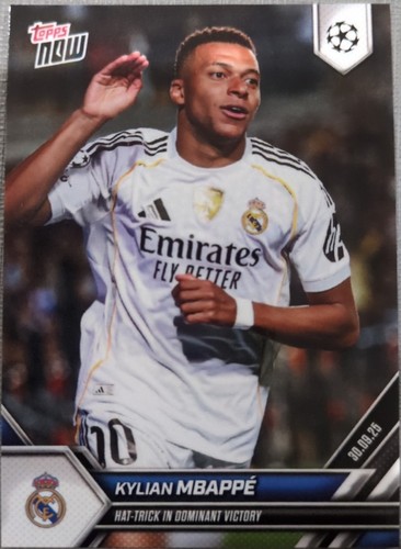 Kylian Mbappe 2025-26 Topps Chrome UEFA Club Ultimate Stage Aqua