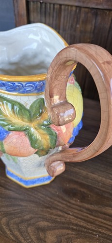 Vintage Krug für Bloomingdale's - Apfel Trauben Zweige 8" hoch - Bild 8 von 9